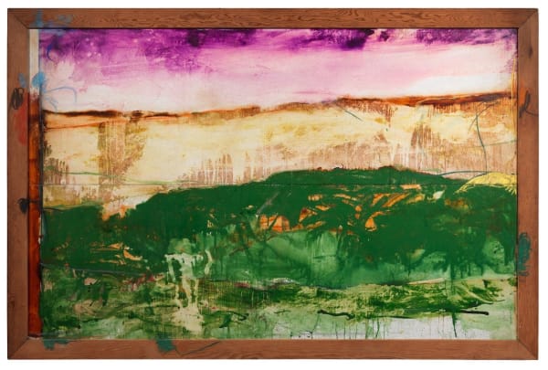 Mario Schifano Veduta Interrotta, 1972 diptych enamel on canvas 190 x 300 cm