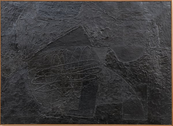 Alberto Burri Nero Catrame, 1950 tar, oil, pumice stone, vinavil on canvas 80 x 110 cm