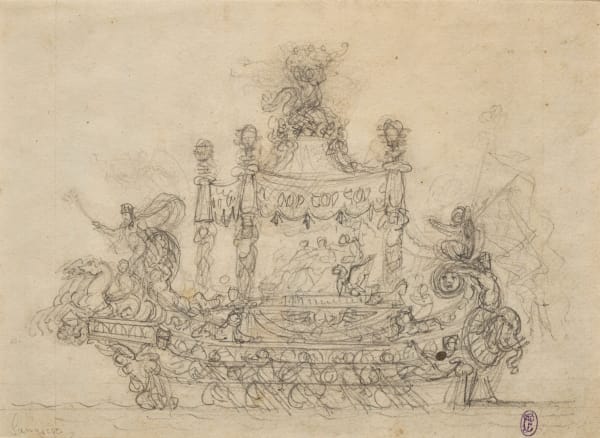 Alessandro Mauro, (attributed to) Study for a Regatta Boat/ (attribué à) Etude pour une embarcation de régate, ca. 1740