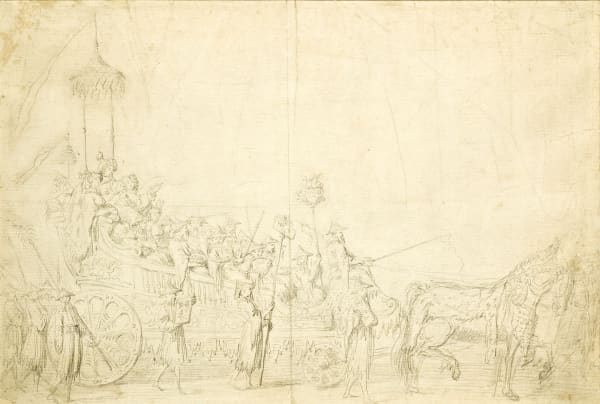 Jean-Baptiste Marie Pierre (Paris 1714 – 1789), Study for « The Chinese Masquerade » / Etude pour "La Mascarade Chinoise", 1735