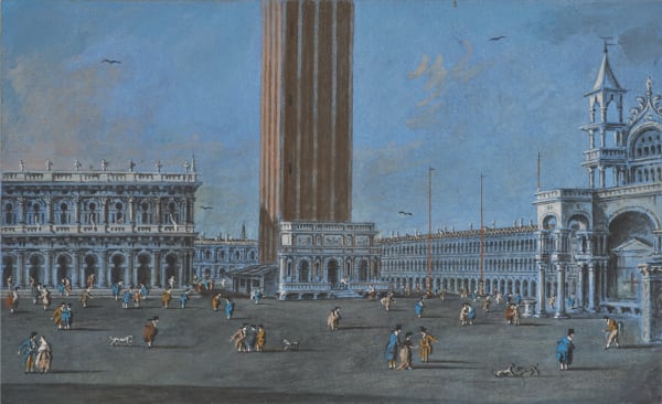 Giacomo Guardi, View of Piazza San Marco/ Vue de la place Saint-Marc