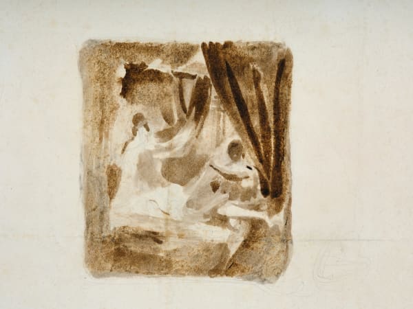 Eugène Delacroix - Study for The Duke of Orleans showing his Mistress/ Etude pour Le duc d'Orléans montrant sa maîtresse, 1825