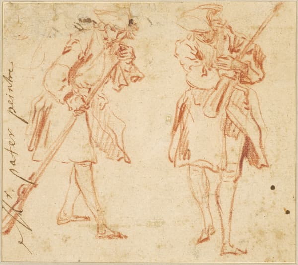Jean-Baptiste Pater, Two military studies / Deux études de militaire
