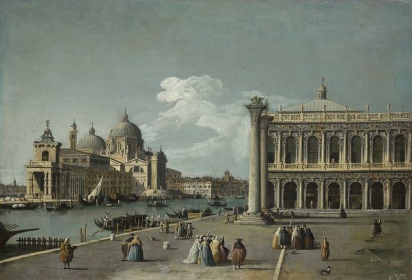 Bernardo Canal, View of the Piazzetta with the Libreria, the Entrance to the Grand Canal and Santa Maria della Salute-...