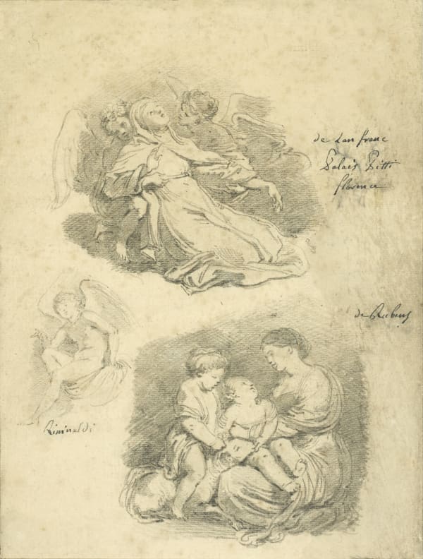Jean-Honoré Fragonard - Three studies executed in the Pitti Palace/ Trois études exécutées au Palais Pitti, 1761
