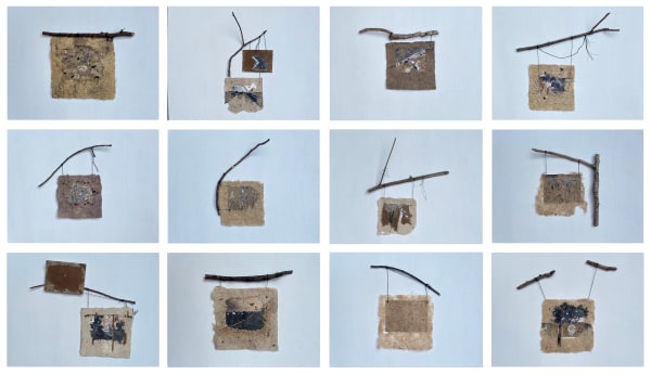 Balancing through black thread