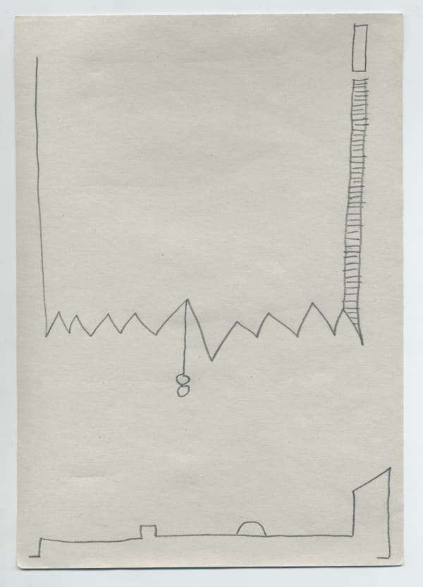 Bleistiftzeichnung auf Papier, gerahmt (Pencil drawing on paper, framed)