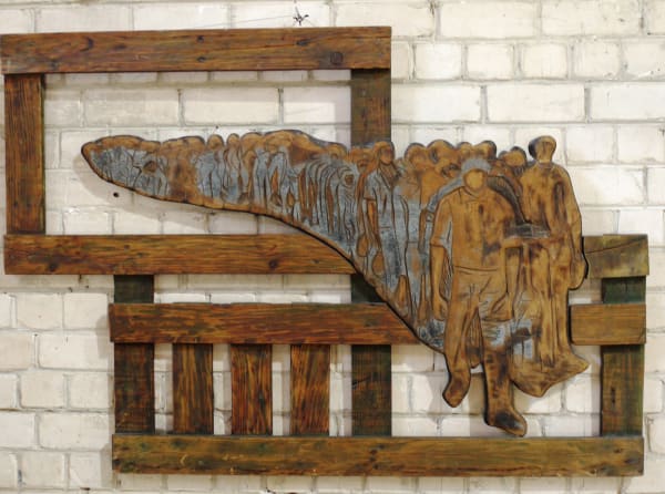Ahmad Canaan, Wood Barrier, 2004