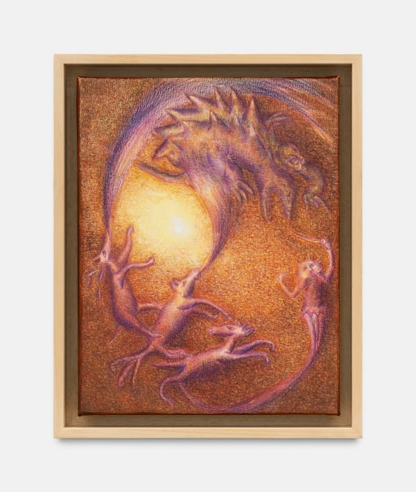 John Fou, St George, 3 chevaux et 2 dragons, 2024