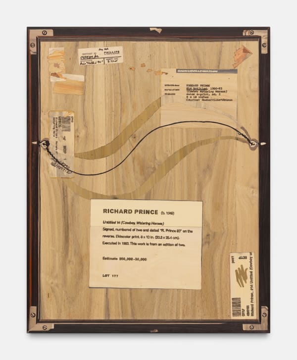 Michael Bühler-Rose, Verso (Richard Prince, #14 Untitled (Cowboy Watering Horses), 1983), 2025
