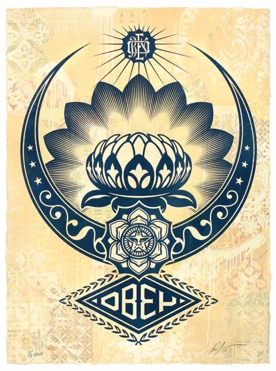 Shepard Fairey, Lotus Ornament, 2019
