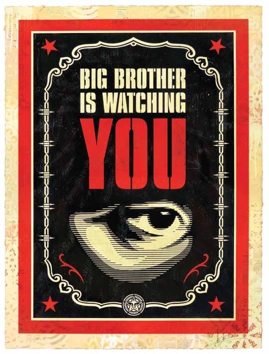 Shepard Fairey, Big Brother is Watching You, 2019