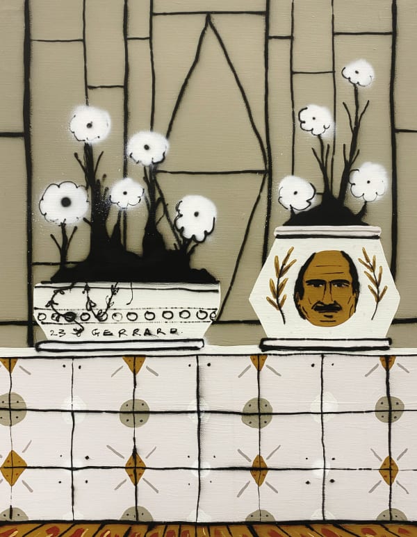 Tom Gerrard, Plants with tiles, 2023