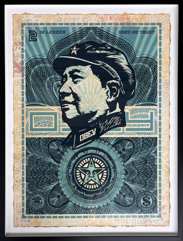 Shepard Fairey, Framed, Lesser Gods Mao, 2019