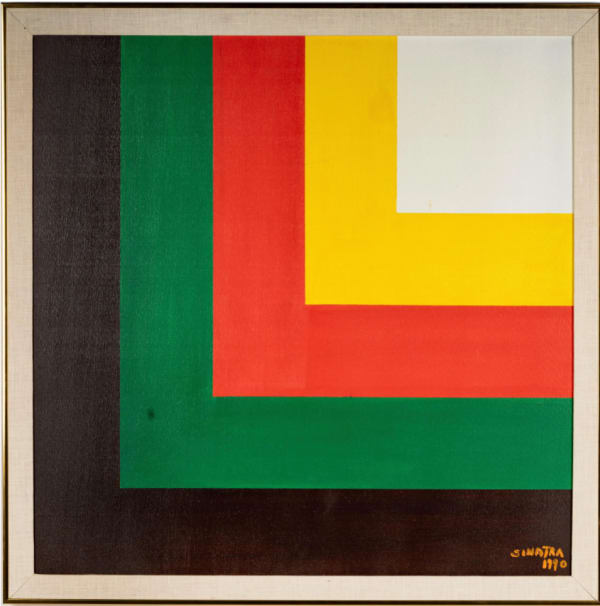 Frank Sinatra Untitled (Abstract), 1990 Oil on canvas 30 by 30 inches Frame: 33 by 33 inches