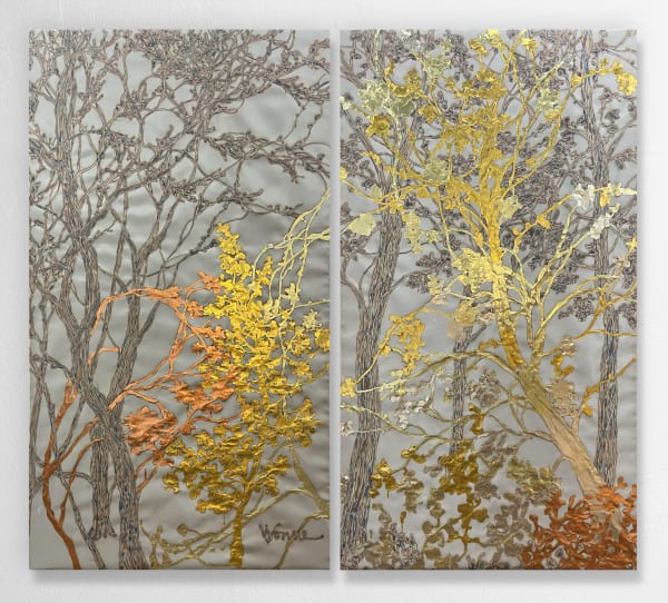 Mirang Wonne, Alchemy Forest 7240, 1 & 2 (diptych)
