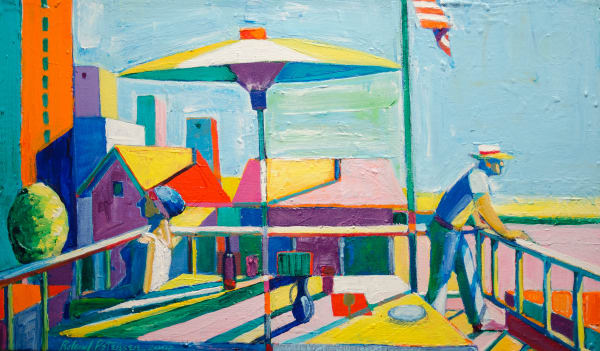Roland Petersen, The Terrace With Flag, 2002
