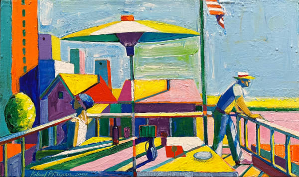 Roland Petersen, The Terrace With Flag, 2002