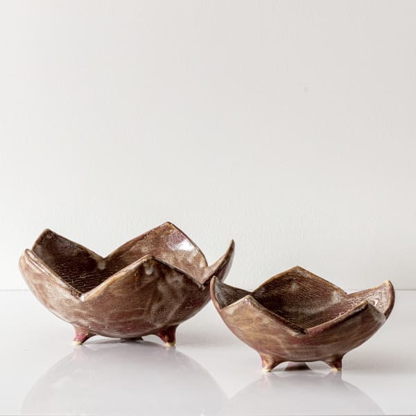 Pair of Mauve Tulip Bowls