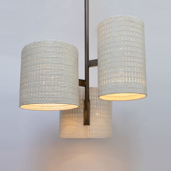 Three Drum Lopez Chandelier (white)