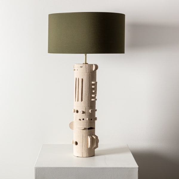 Ivory Stoneware Lamp