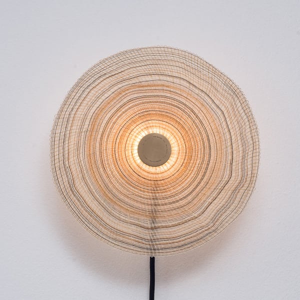 Single Natural-Honey Crin Wall Light