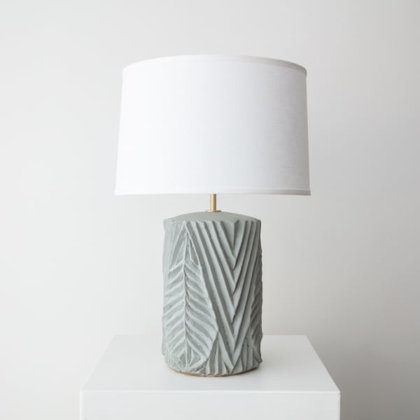 Christopher Maschinot Leaf Table Lamp in Sage Dia 8" x H 14" (base)