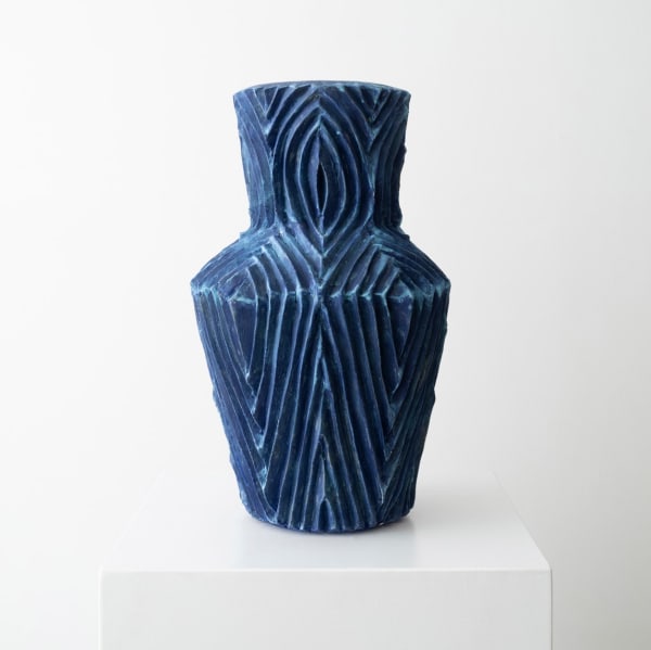 Blue Geometric Vessel