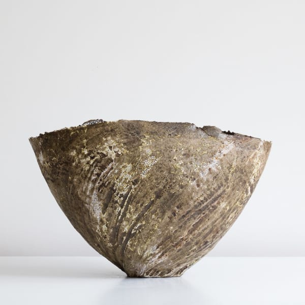 Dark Brown/Gold Textured Vessel