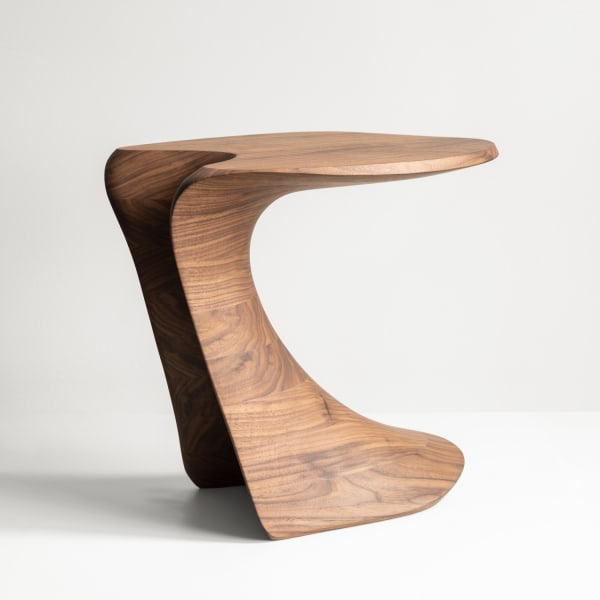 Small Columnea Side Table in Walnut