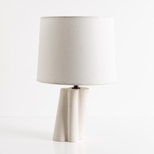 Pair of Small Stacked Lamps in White