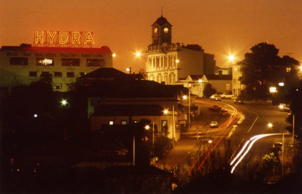 Robin Morrison, College Hill and Ponsonby's landmarks, the Post Office and Hydra Bacon factory, 1989