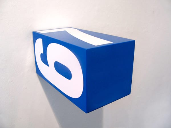 Anton Parsons, All The Time (white on blue), 2013