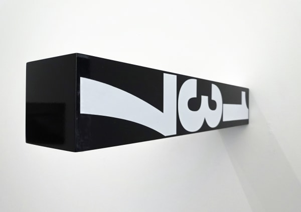 Anton Parsons, All The Time (white on black), 2013