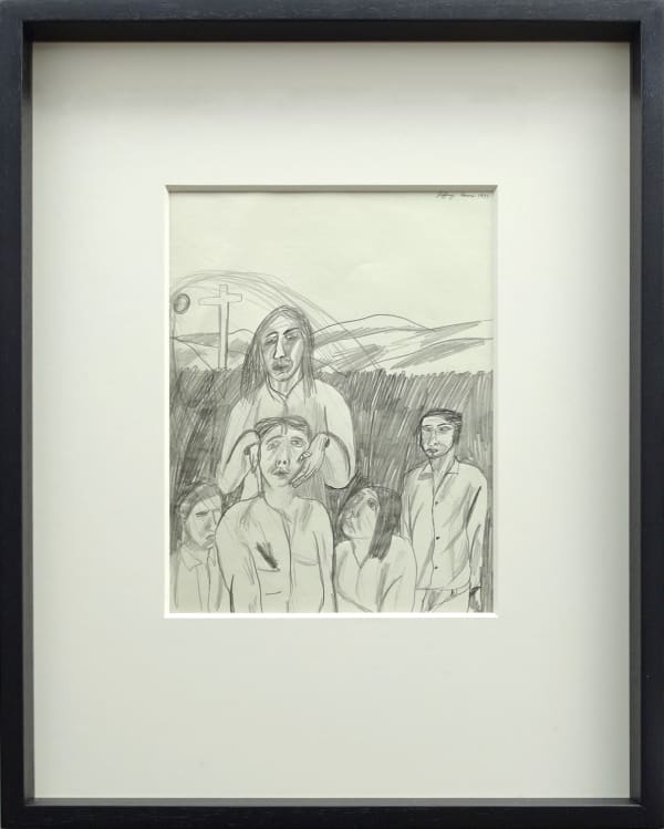 Jeffrey Harris, Five Figures with Crucifixion, 1971
