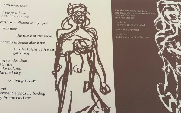 Charles Pachter RESURRECTION Framed “Artist Proof” Journals of Susanna Moodie individually signed by Margaret Atwood and Charles Pachter 19 1/2 x 31 in. 49.5 x 78.7 cm.