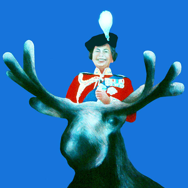 Charles Pachter JOY RIDE Framed Giclée print 18 x 18 in. 45.7 x 45.7 cm.