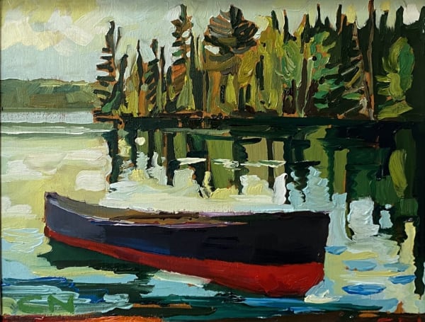 Chrissy Nickerson, Teepee Lake & Canoe, Thank you Tom Thomson, Algonquin, 2023