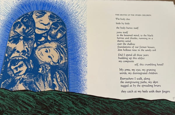 Charles Pachter THE DEATHS OF THE OTHER CHILDREN “Artist Proof” Journals of Susanna Moodie individually signed by Margaret Atwood and Charles Pachter 18 1/2 x 30 in. 47 x 76.2 cm.