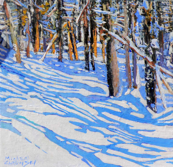 Micheal Zarowsky, sun lines sweeping past shadows into light