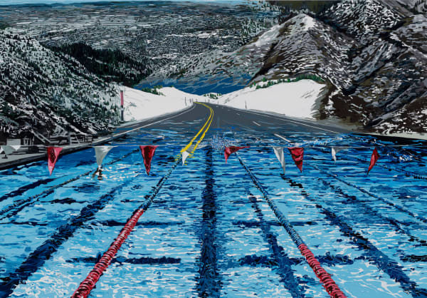 Yujim Kang, Mountain with Pool 1, 2020