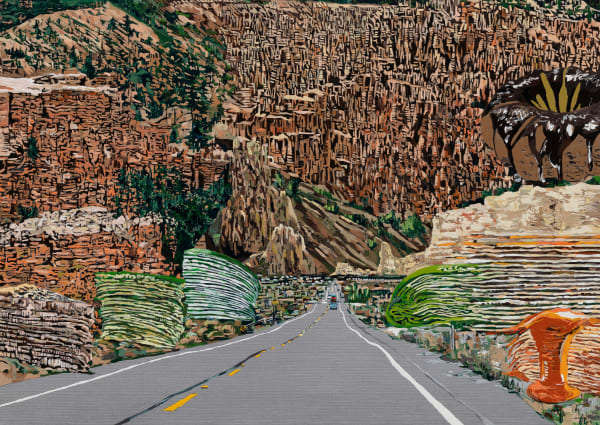 Yujim Kang, Crepe cake canyon 2, 2023