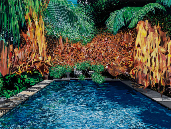 Yujim Kang, Pool with fire, 2024