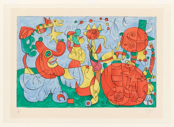 Joan Miró, Chez Le Roi de Pologne : Ubu Roi, Planche III, 1954