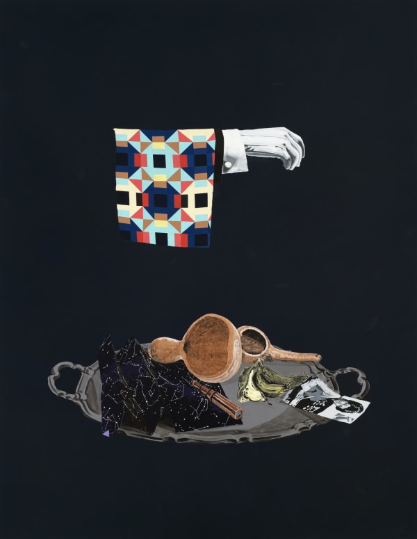 WILLIAM VILLALONGO, Still Life with Quilt and Drinking Gourds, 2021