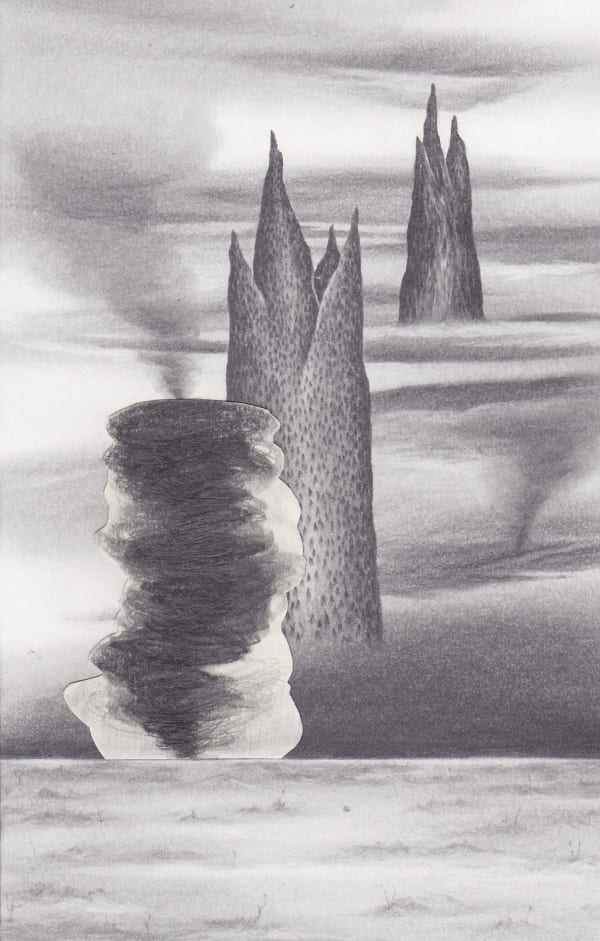 Rendering of a storm over a lanscape