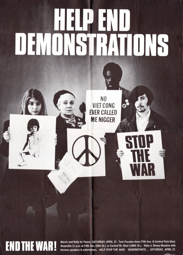 UNKNOWN ARTIST, Help End Demonstrations: End the War! March and Rally for Peace, 1968