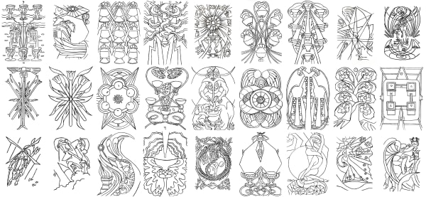 27 Tarot Drawings, 2018/2020
