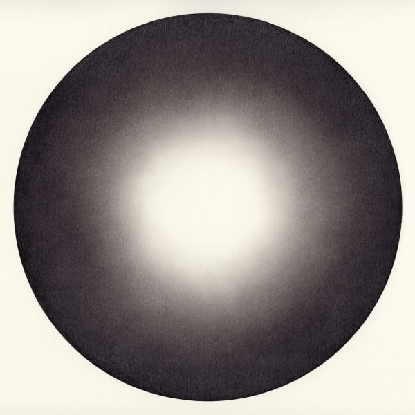 Circle drawing with galaxy inside of it