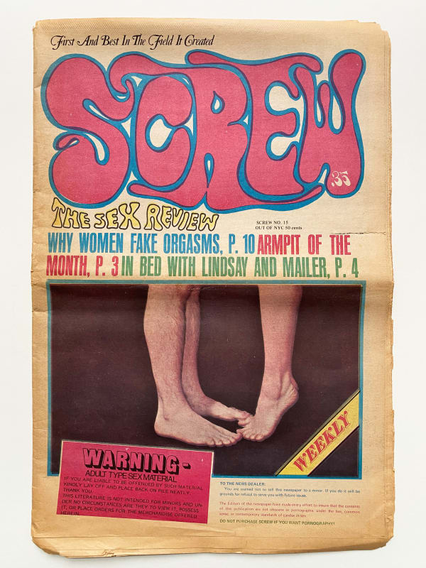 AL GOLDSTEIN, JIM BUCKLEY, MARY PHILLIPS, LEAH FRITZ, ALBERT GERBER, JOANNA DANNERS, BILLY GRAHAM, RICHARD FIELD, MIKE HOC, MICHAEL PERKINS, LIGE AND JACK, DAN GRAHAM, BILL GRIFFITH, Screw: The Sex Review, Vol 1, No. 15, September 1, 1969, 1969